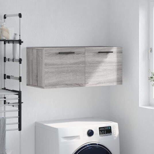 Veggskap grå sonoma 80x36,5x35 cm konstruert tre 8720845949471