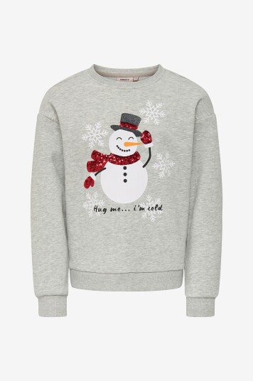 KIDS ONLY   Collegegenser kogYda Life Xmas L/s O neck   Grå