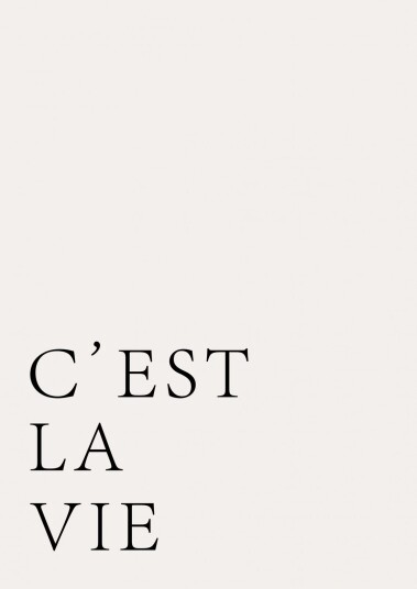 Plakat C'est La Vie