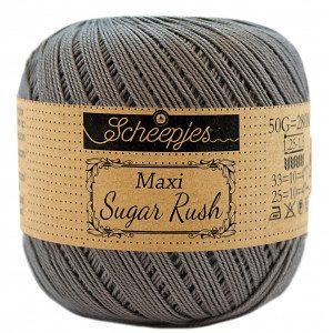 Scheepjes Maxi Sugar Rush Garn Unicolor 242 Metallgrå
