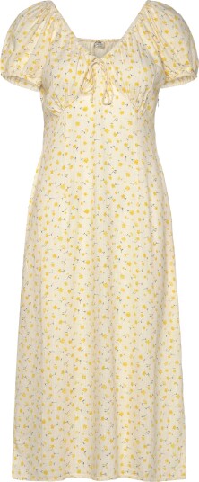 JDY Jdylydia S/S Midi Dress Wvn Exp   Yellow   XL
