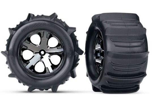 Traxxas TRX-3689 Tires&Wheels Paddel AllStar Black 2.8(2)