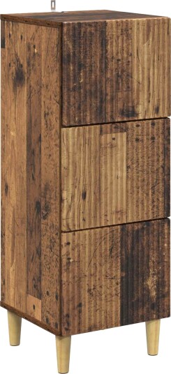 vidaXL Skuffeskap Gammelt tre 33 x 34,5 x 90 cm Konstruert tre
