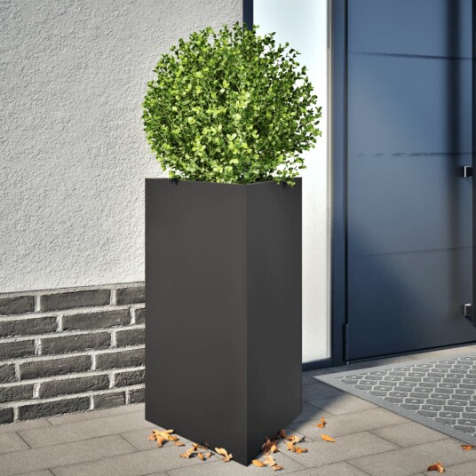 Plantekasse svart trekantet 50x43x75 cm stål