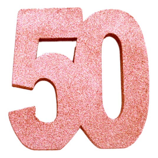 Globos Europe Borddekorasjon Tall Roségull - Tallet 50 Globos Europe Borddekorasjon Tall Roségull - Tallet 50