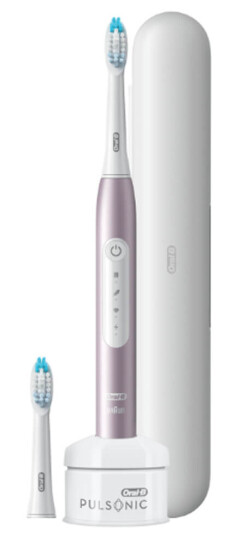 Oral B OralB Pulsonic Eltandbørste + Rejseetui Pulsonic Slim Luxe 4500 Rosegold