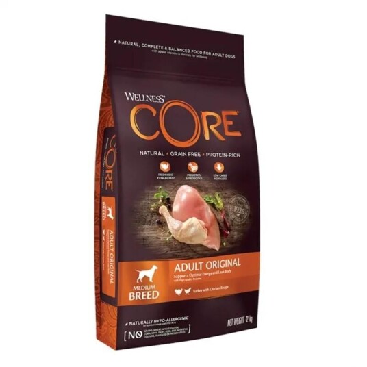 CORE Tørrfôr til hund 1,8 kg Kylling & Kalkun for mellomstore raser CORE Tørrfôr til hund 1,8 kg Kylling & Kalkun for mellomstore raser