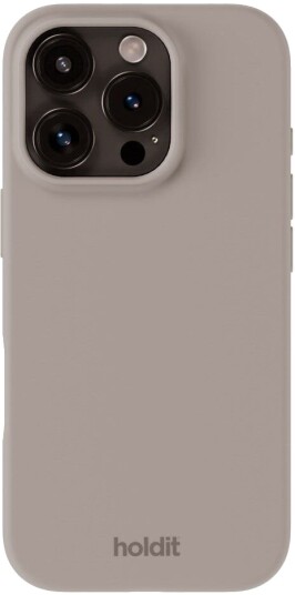 Holdit Silicone iPhone 16 Pro deksel taupe