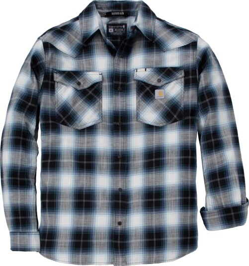 Carhartt Skjorte 107016N04-S Plaggvasket Og Ekstra Bevegelighet Svart