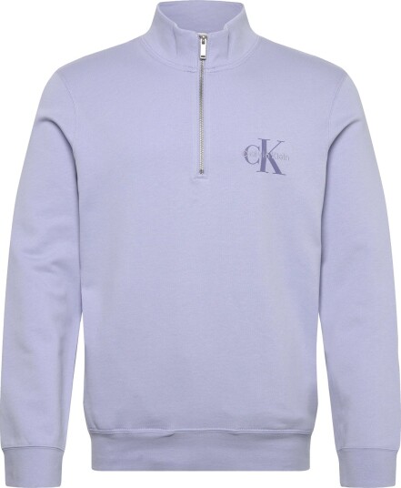 Calvin Klein Jeans Cl Ls 350Terry Mcro Mnlg Qtr Zip   Blue   M