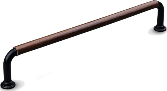 THEOFILS HÅNDTAK BURANO CC192 MATT SVART BRUN INNSVØPT