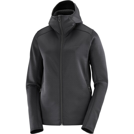 Salomon Women's Outline Warm Midfleece Hoody Deep Black XS