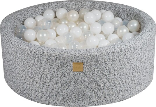 Meowbaby Boucle Rundt Ballbasseng, Marled Grey