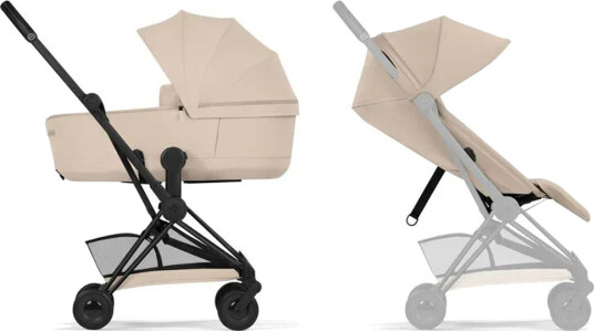 Cybex Coya Matt Black Med Liggedel Cozybeige