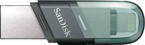 SanDisk iXpand Flash Drive Flip USB-minne 64 GB USB-A Lightning Grå Sølv