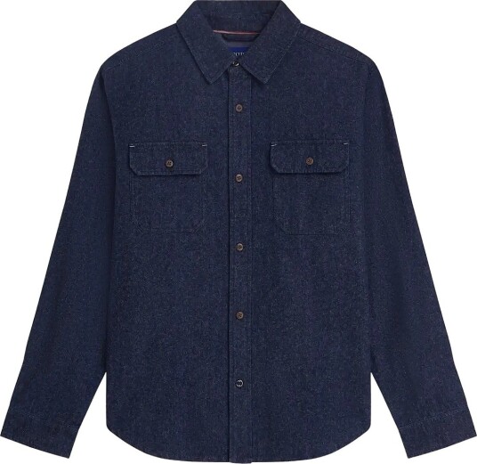 Scotch & Soda Denim Flannel Relaxed Fit Overshirt INDIGO L