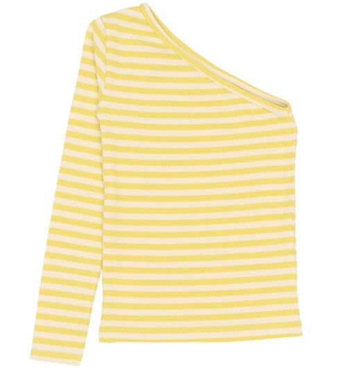 The New Tnmoore One Shoulder L_S Rib Tee Yellow 158/164