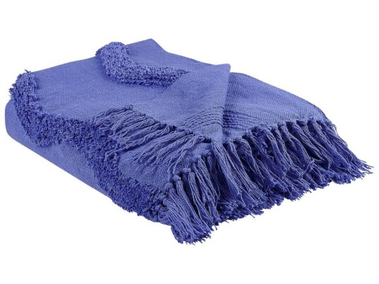 Beliani Pledd 125 X 150 Cm Bomull Lilla Khari