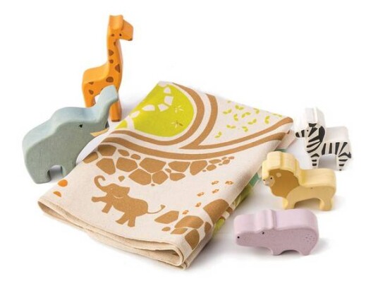 Tender Leaf Toys Leketeppe 'Safari' Med Tilbehør