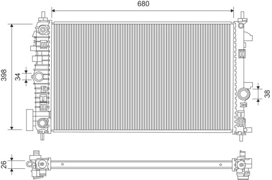 VALEO 701370 Radiator motorkjøling VALEO 701370 Radiator motorkjøling