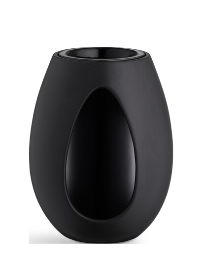 Kähler Kokong Vase Med Cylinder H22 Brun Black Kähler BROWN H22CM