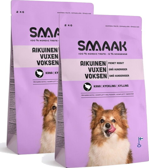 Smaak Dog Adult Small Breed Kylling 2 X 8 kg