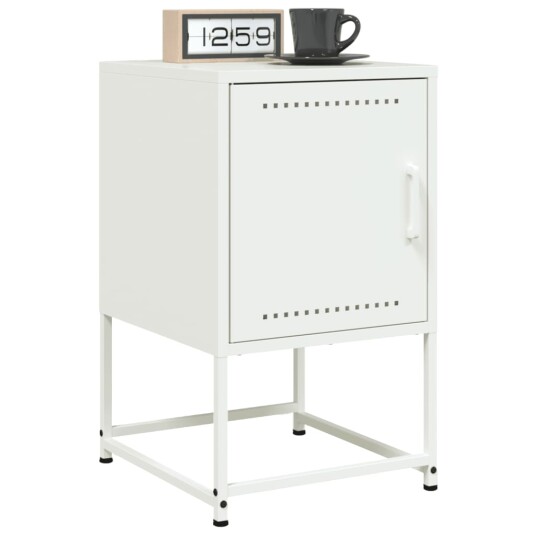  Nattbord 2 stk hvit 36x39x60,5 cm stål 846457