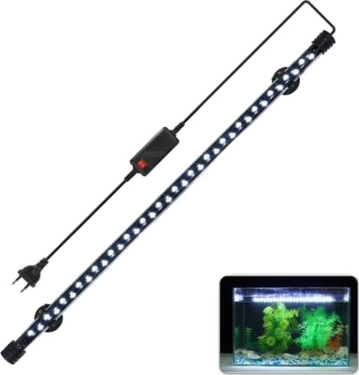 Akvarielys LED Akvarium Lys Senkbare Lys Undervannslys Modell: Hvitt Lys 58cm US   Modell: Hvitt Lys 58cm US