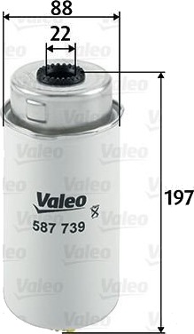 Drivstoffilter VALEO 587739