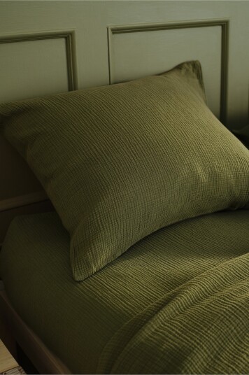 Jotex Putetrekk i Musselin 50x60 Cm Olivengrønn AMILIA 21366490805