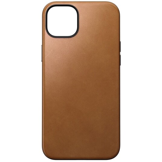 Nomad Mobildeksel iPhone 15 Plus Modern Lær med MagSafe English Tan