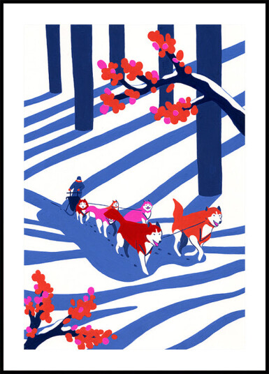Dog Sled In the Snow Plakat Plakat / 50x70cm Dog Sled In the Snow Plakat Plakat / 50x70cm