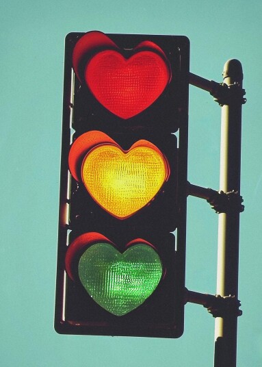 Plakat Trafikklys Hjerter