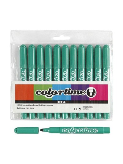 Creativ Company Bright green Jumbo markers 12pcs.
