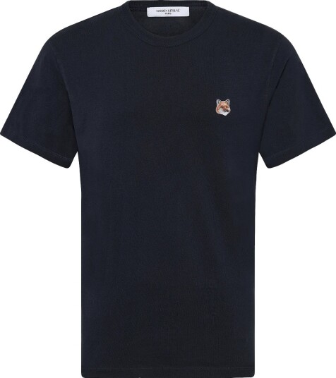 Maison Kitsune Fox Head Patch Classic Tee Shirt NAVY M