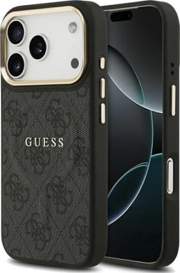 GUESS 4G PU Classic Logo MagSafe case for iPhone 17 Pro - black