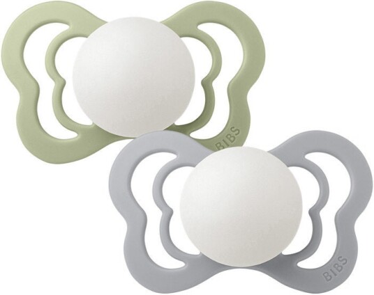 BIBS smokker Couture Sage og Cloud Glow Latex 6-36 måneder, 2 stk.