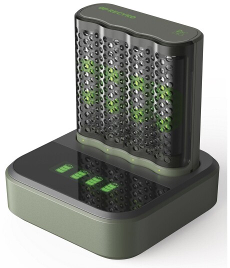 GP Batteries ReCyko M452 Batterilader m/Ladestasjon + 4x AA Batterier 2600mAh (AA)
