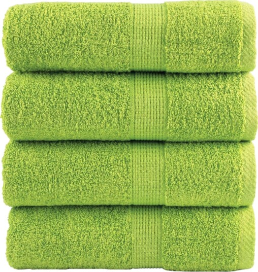 vidaXL Premium vaskehåndklær SOLUND 4 stk eplegrønne 30x30 cm 600 gsm vidaXL Premium vaskehåndklær SOLUND 4 stk eplegrønne 30x30 cm 600 gsm