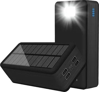 Psooo PS 400 Solcelle Powerbank 50000mAh Svart Psooo PS 400 Solcelle Powerbank 50000mAh Svart