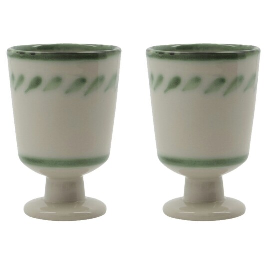 House Doctor Diva Krus 2 pk Med Fot Grønn House Doctor Diva Krus 2 pk Med Fot Grønn