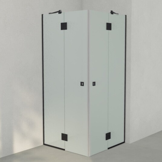 INR Iconic Nordic Rooms Dusjhjørne ARC 16 Frame Måltilpasset Svart Matt / Frostet Glass