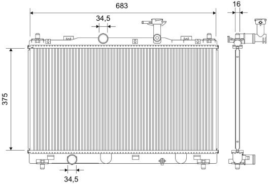 VALEO 701756 Radiator motorkjøling