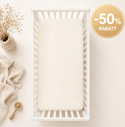 Babysteps Laken Til Sprinkelseng 70x140cm Cream White Babysteps Laken Til Sprinkelseng 70x140cm Cream White