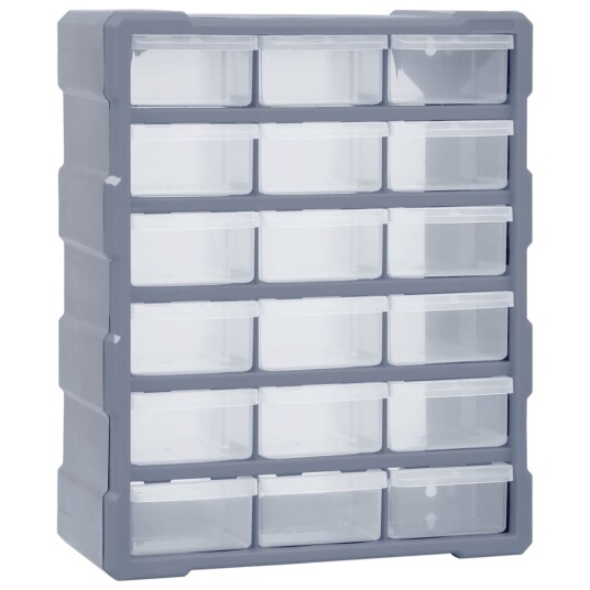 Sortimentskap med 18 skuffer 38x16x47 cm Sortimentskap med 18 skuffer 38x16x47 cm