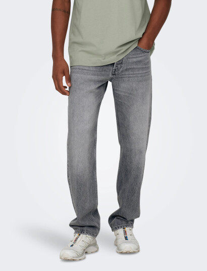 ONLY & SONS Onsedge Straight Mg 8202 Tai Dnm Noos - Grey - 28 x 32 ONLY & SONS Onsedge Straight Mg 8202 Tai Dnm Noos - Grey - 28 x 32