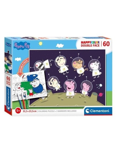 Clementoni Puzzle & Color Peppa Pig 60pcs. Gulv