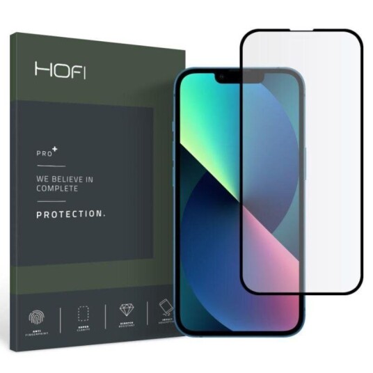 Hofi Hybrid Pro+ Herdet Glass Skjermbeskytter til iPhone 13 Mini - Svart Kant Hofi Hybrid Pro+ Herdet Glass Skjermbeskytter til iPhone 13 Mini - Svart Kant