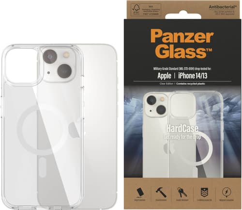 Panzerglass Hardcase MagSafe deksel for iPhone 13 og 14 gjennomsiktig - Resirkulert plast