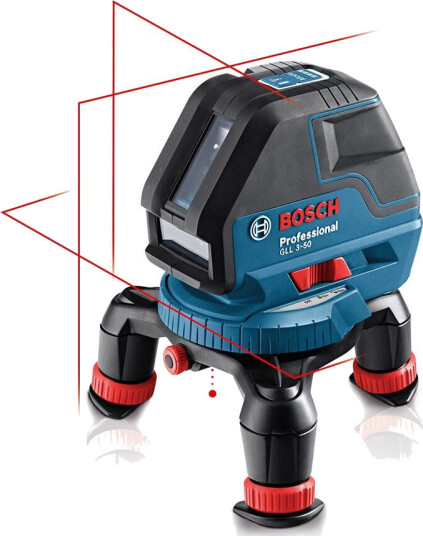 Bosch Linjelaser Gll 3-50 Professional Med 4 Batterier (Aa), Lasermålplate